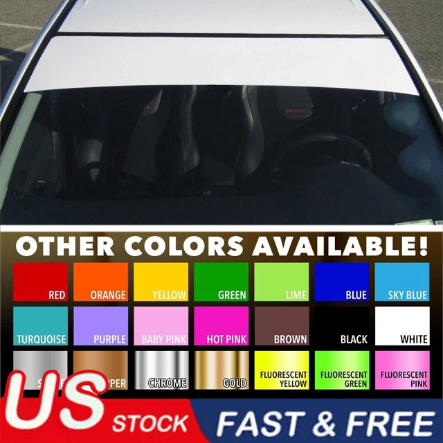 Find Brand New Universal Windshield Banner Matte Black Vinyl Decal Sun Strip In Hebron, Kentucky - Foto 2
