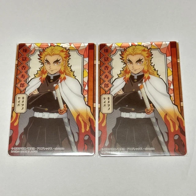 DEMON SLAYER STAINED Glass Card Rengoku Kyoujurou Set 53.99 PicClick