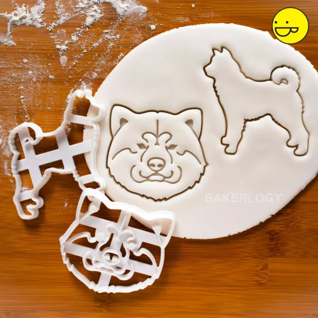Akita Inu cookie cutters | dog face portrait treats Japanese loyal 秋田犬 Japan vet