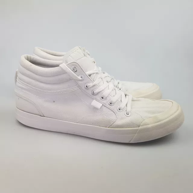 Men's DC 'Evan Smith HI TX' Sz 11 US Shoes White Canvas Skate | 3+ Extra 10% Off