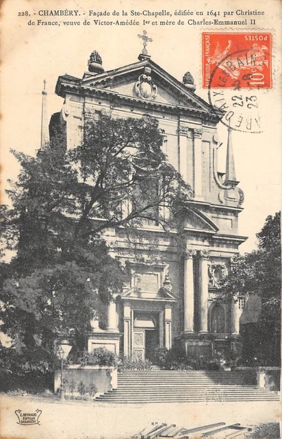 Cpa 73 Chambery Facade Of The Holy Chapel