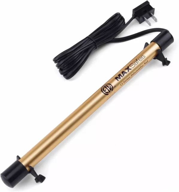 Gun Safe Dehumidifier Rod Dry Golden Rod - Easy Installation Plug-In..