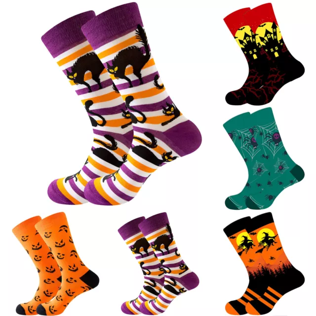 Novelty Socks Cartoon Halloween Cotton Funny Men&Women Casual Gift Colorful