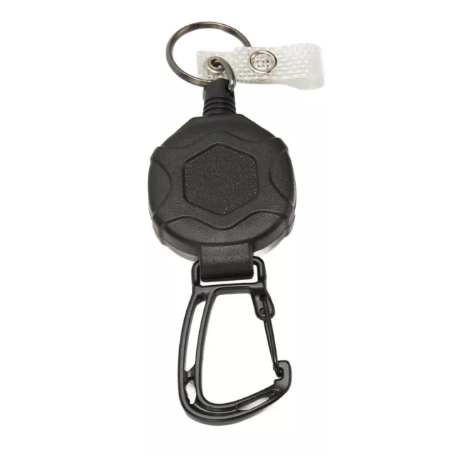 Heavy Duty Carabiner Badge Holder Avoid Loss Safe Retractable Keychain