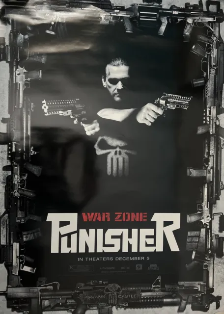 PUNISHER WAR ZONE -Original Movie Poster Rare DS Near MINT Final. MARVEL 27x40