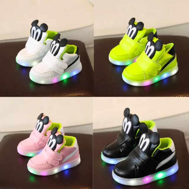 Kids LED Luminous Shoe Sneakers Flashing Children Girls Boys Light Up Trainers