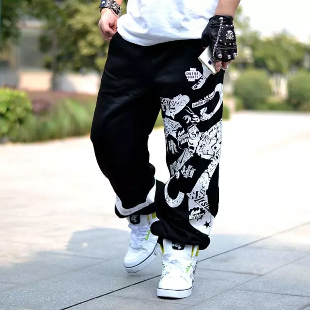 Men's Trendy Baggy Sports Pants Hip Hop Casual Loose Trousers Streets Sweatpant