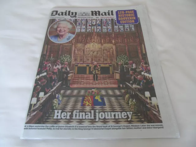 Daily Mail Newspaper UK Tuesday 20th September '22 - Queen Elizabeth II Funeral