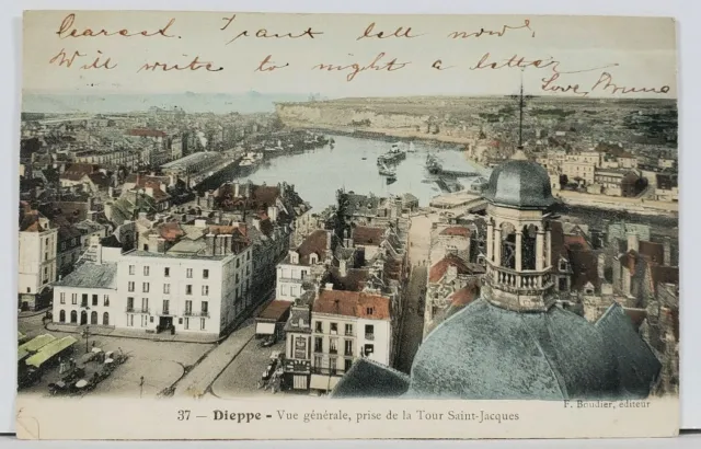 Paris Dieppe Vue generale prise de la Tour Saibt-Jacques c1905 Postcard L14