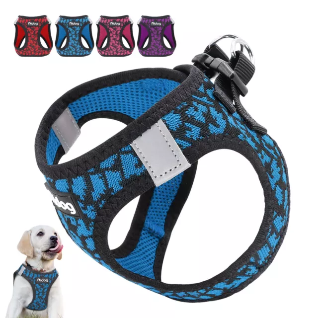 Reflective Pet Dog Step-In Harness Soft Mesh Walking Vest for Small Puppy Cats