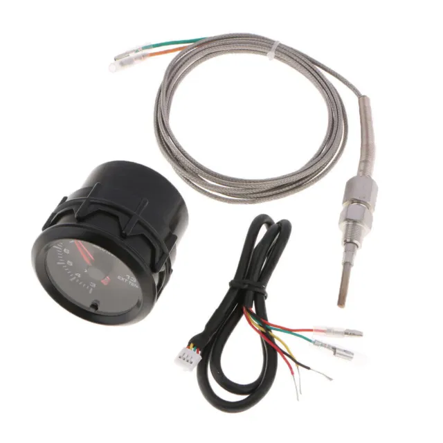 52mm Auto Abgastemperaturanzeige EGT Temperaturmesser LED mit Sensor
