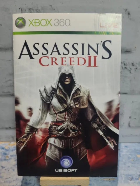 Xbox 360 Assassins Creed II Instruction Manual Replacement NO GAME/CASE