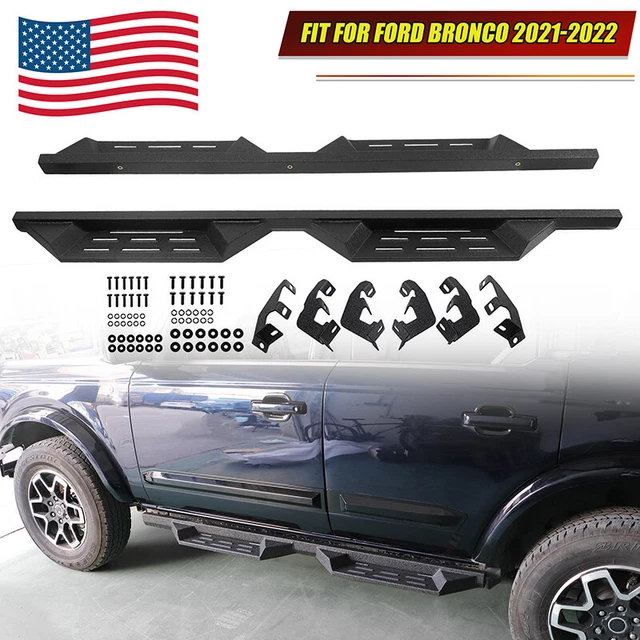 STEEL RUNNING BOARDS for 2021 2022 2023 Ford Bronco 4 Door Side Steps