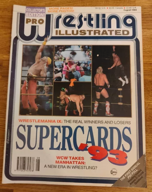 MAGAZINE - PWI Pro Wrestling Illustrated Aug 1993 Wrestlemania IX Collectors Ed