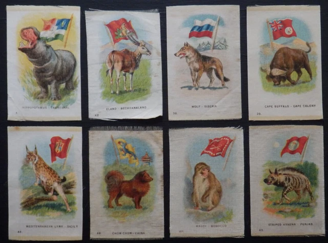 NATURAL HISTORY known as ANIMAL WITH FLAG Silks issued by ITC in 1915