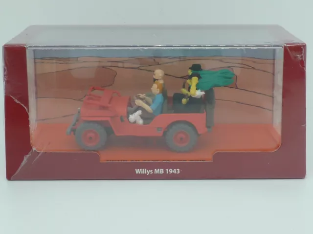 Moulisart Tintin Jeep Boite Rouge Avec Boite De Panneaux