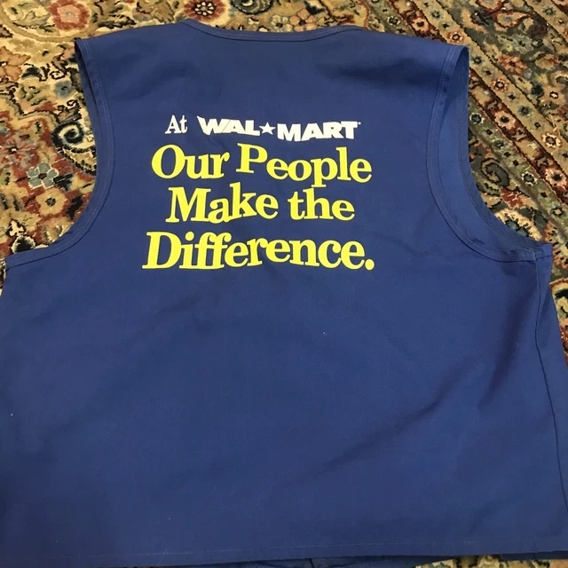 Vintage 90s Walmart Vest. Our People Make the Difference. Size L