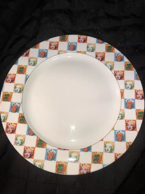 Andy Warhol Marilyn Monroe Block China 10 3/4” Dinner Plate