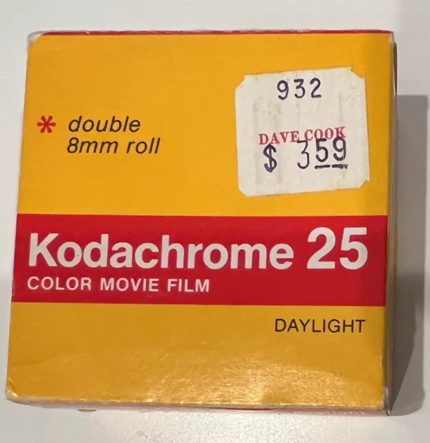 Kodachrome 25 - Película a color luz natural (doble rollo de 8 mm) 25 pies - Expiración 06/1978