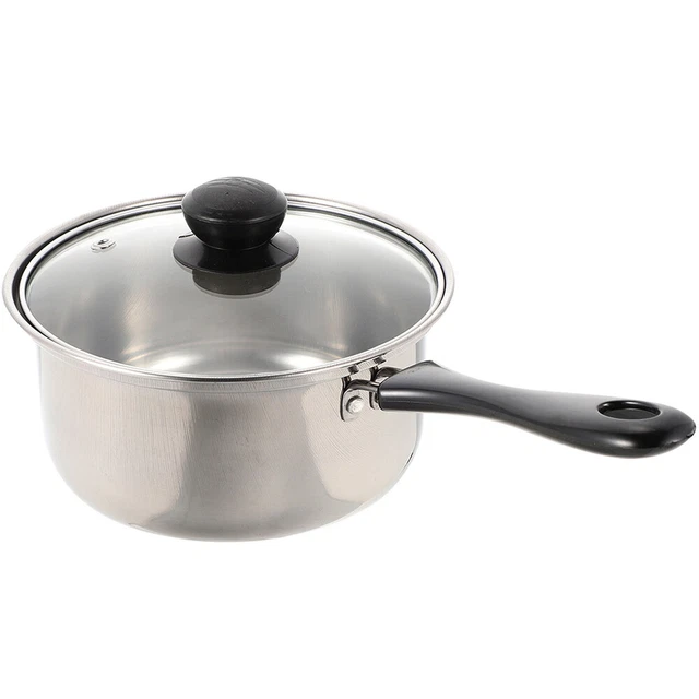 Cacerola de leche de acero inoxidable olla de sopa de una sola manija con