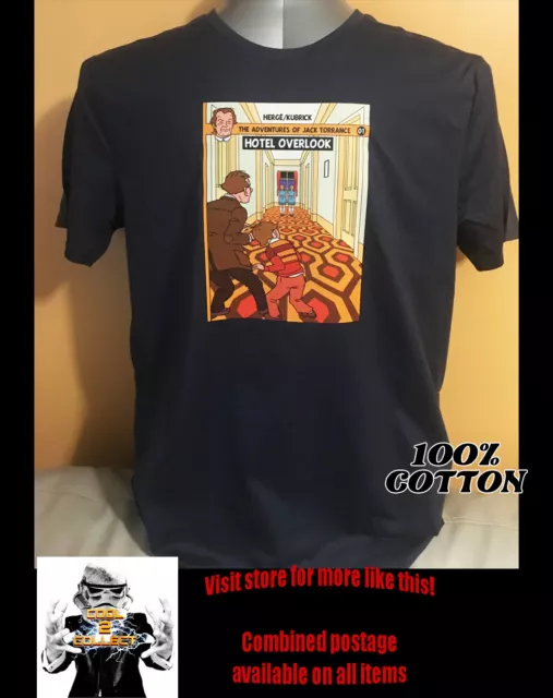Cool Retro  Movie Shirt - Tintin and The Shining mash-up