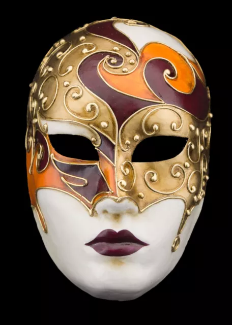 Masque de Venise Volto Visage Femme papier mâché Retro Prestige Collection  2538