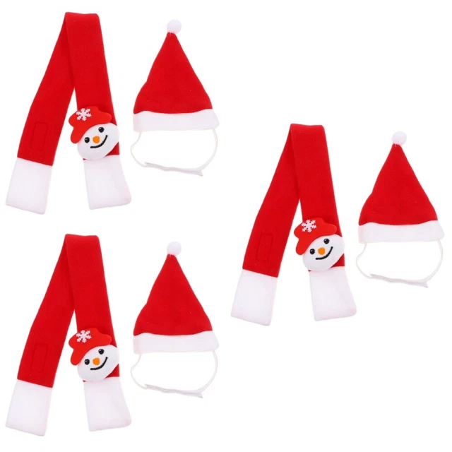 6 teile/satz Weihnachten Haustier Kostüm Sets Weihnachten Hut für Hunde