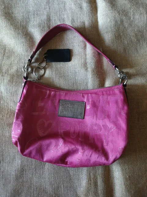Coach 15302 Poppy Storypatch Hot Pink/Shoulder Bag