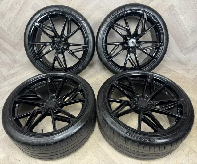 20" Tesla Model 3 Performance Quantum Q44 Sff3 Black Alloys Wheels Tyres 5X114.3