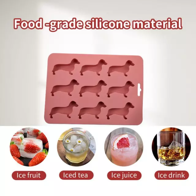 Dachshund Silicone Ice Mold Ice Chocolate DIY Cold Mold Home Kitchen Tools K2G1