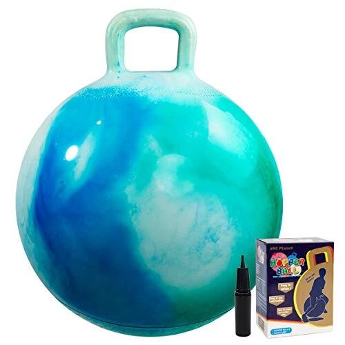Jumping Ball Hopper Ball 18 inches Hoppity Hop Bouncy Ball with Handle for Ki...