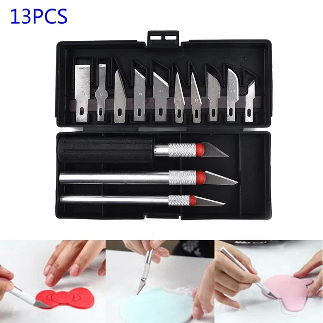 13PCS Multi-function Cutter Blade Exacto Hand Carving ToolS Arts&Craft Hobby HCS