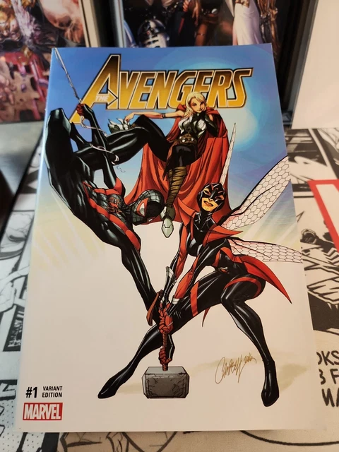 Avengers #1 VF-NM (2017) ComicXposure Gold Variant J Scott Campbell Cover