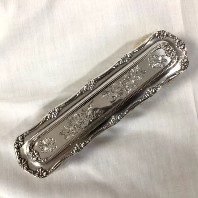 1911 Solid Silver Backed Clothes Brush By Henry Mathews.