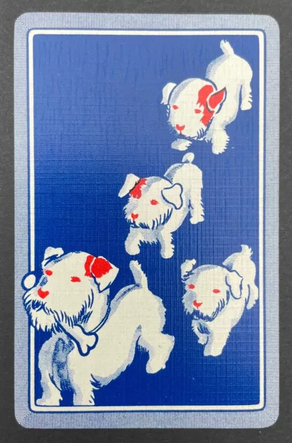 Vintage Swap/Playing Card - MOTHER DOG WITH HER PUPPIES