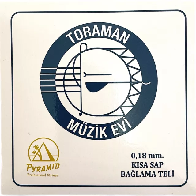 🎶 Toraman Kisa Sap Pyramid Tel 0,18 Saz / Baglama / Teli / Saiten / String