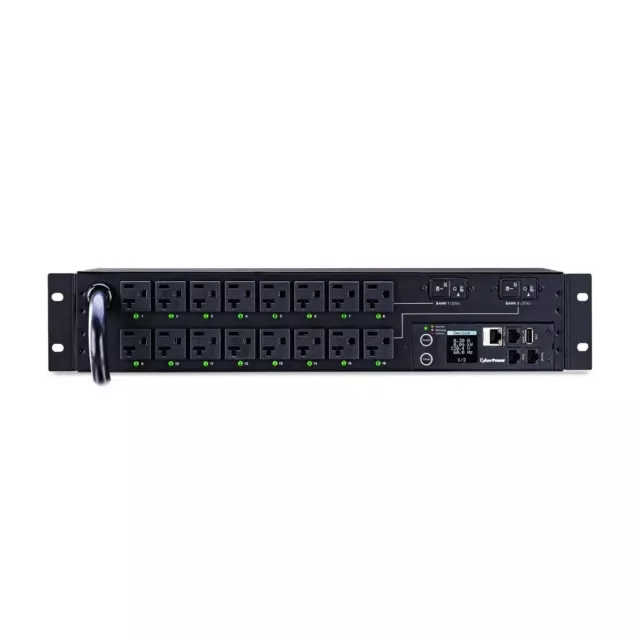 PDU conmutada CyberPower PDU41003, 120V/30A, 16 salidas, montaje en rack 2U