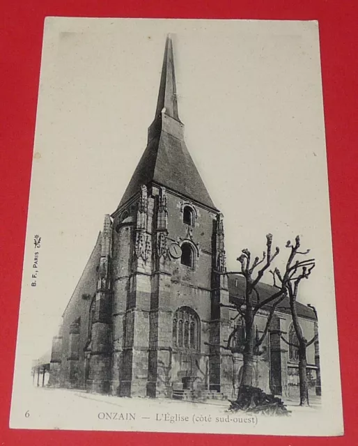 Cpa Carte Postale 1900-1910 Onzain Eglise Loir Et Cher 41