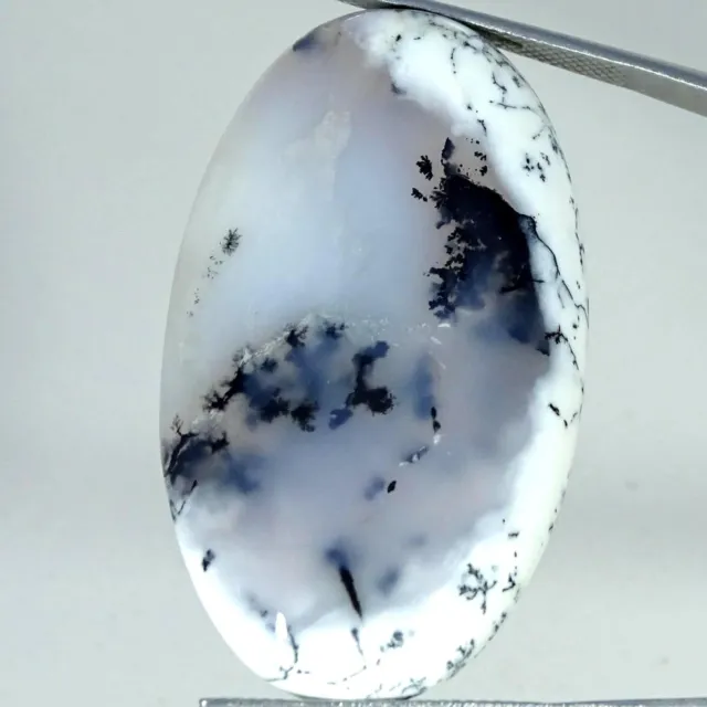 56.60 Cts Natural African Dendrite Opal Loose Gemstone Oval Cabochon 25X43X6MM