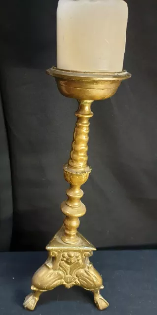 ALTARLEUCHTER Kerzenhalter Kerzenleuchter Kirchenleuchter brass 43cm hoch 2079