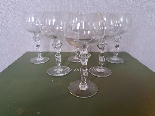 Belle Serie De 6 Grands Verres En Cristal De Bayel (A)