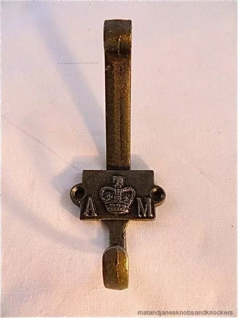 Antique Style Air Ministry Cast Iron Double Coathook Coat Hook Rack Wallhook 2