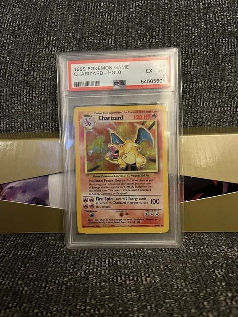 Pokémon TCG Charizard Base Set 4/102 Holo Unlimited Holo Rare PSA 6 Graded