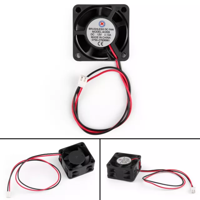 10x 40mm DC 12V Motor 2Pin 40x40x20mm Sleeve Cool Brushless Cooling Fan 4020S AU