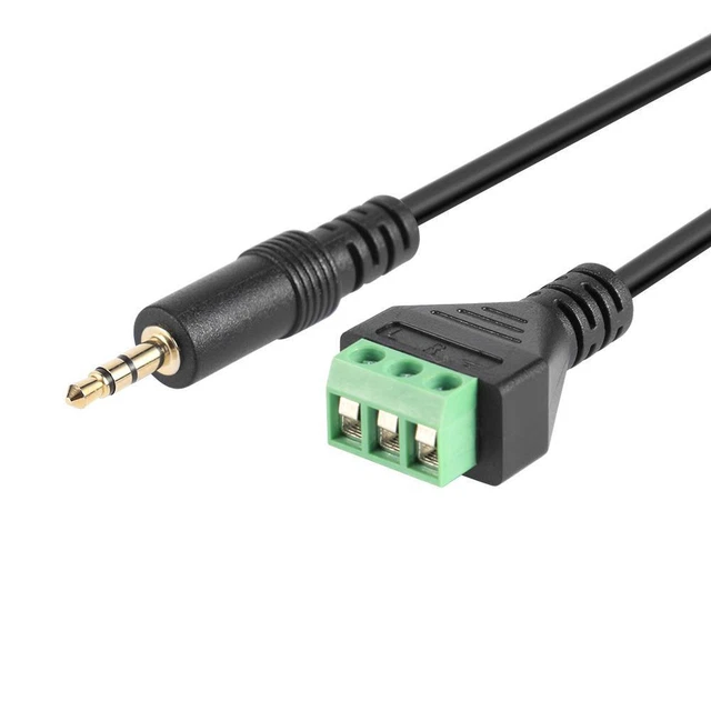 3.5mm 3 Pole Stereo Male To AV Screw Terminal Gold-plated Audio/Video Connector