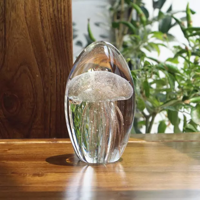 Resin Jellyfish Crystal Glass Jellyfish Paperweight Jellyfish New I T4 Q7E6