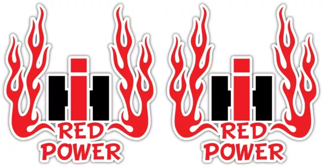 2X Ih International Harvester Red Power Fire 3M Sticker Truck Car Tractor Decal