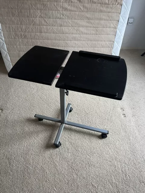 Twin Top Over Bed or Chair Table. Adjustable Height & Angle