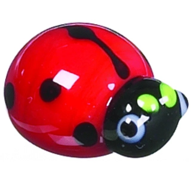Tiny Little Ladybug Glass Charm with Story Card New Pocket Token