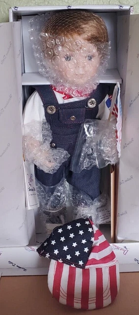 Rare Vintage Duck House Heirloom Doll Porcelain Justin D14-490 American Patriot